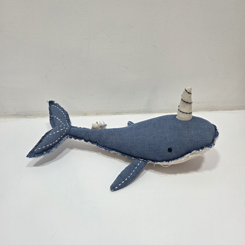 Crane Baby Narwhal Plush Stuffed Animal Toy - Picture 4 of 8